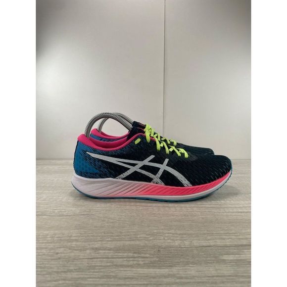 Asics Hyper Speed Blue Pink Athletic Running Shoes Womens Size 8 - Picture 4 of 8